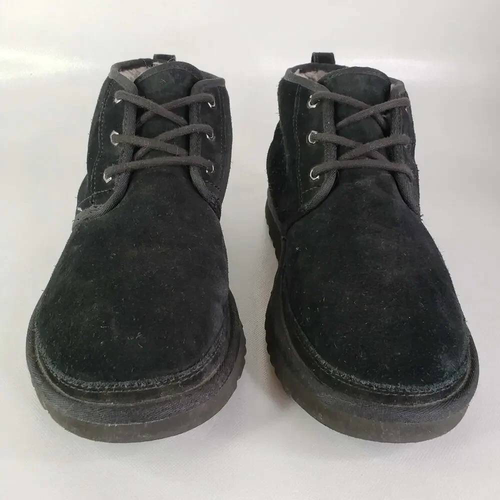 UGG Boot Neumel Men's Chukka Ankle US Size 13 Black Suede Lace Up